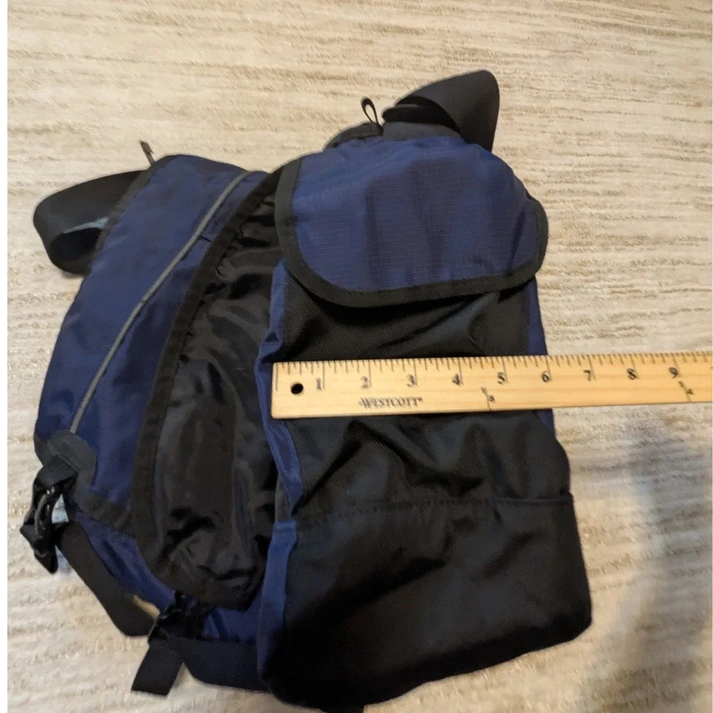 LL Bean Messenger Bag Unisex Large Navy Blue Nylon Ripstop Laptop Commuter Bag